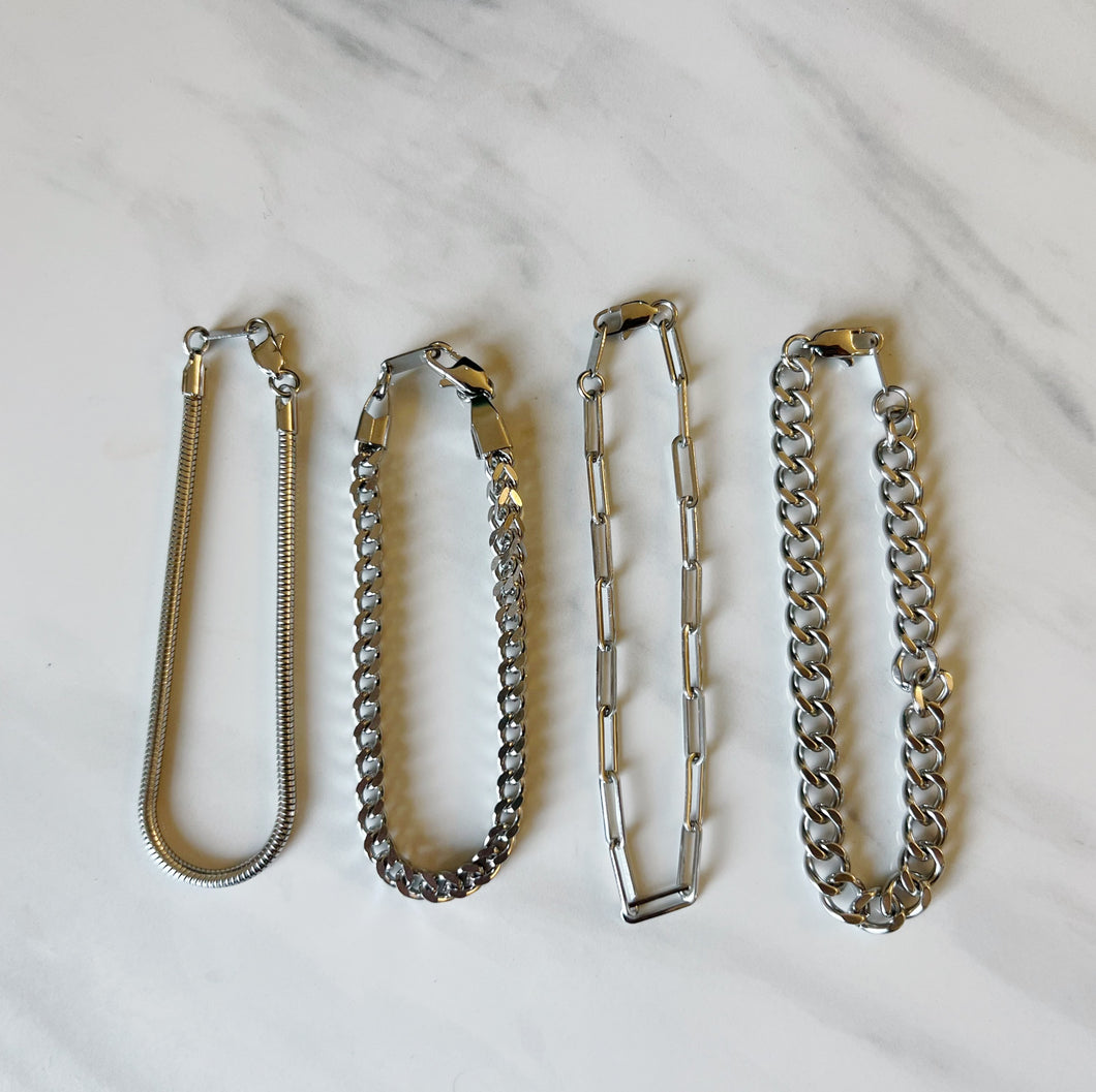 Men Metal Decor Bracelet Stainless Steel Jewelry Gift For Men Fashionable |  SHEIN USA
